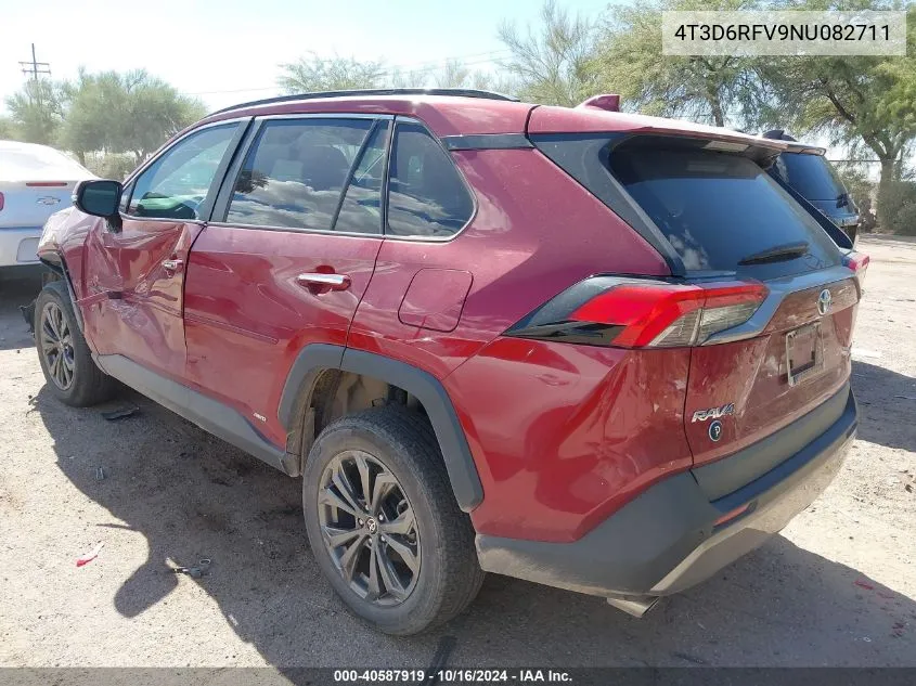 2022 Toyota Rav4 Hybrid Limited VIN: 4T3D6RFV9NU082711 Lot: 40587919