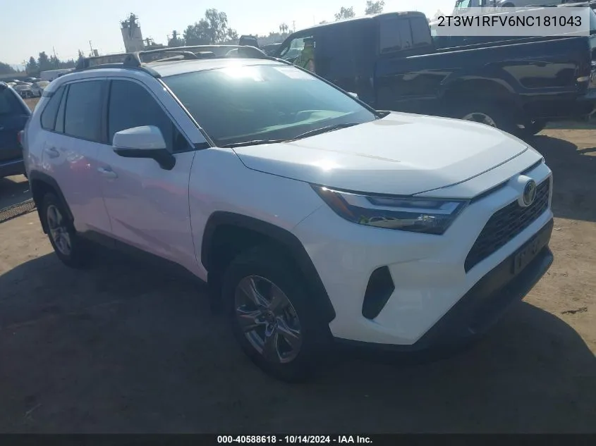 2022 Toyota Rav4 Xle VIN: 2T3W1RFV6NC181043 Lot: 40588618