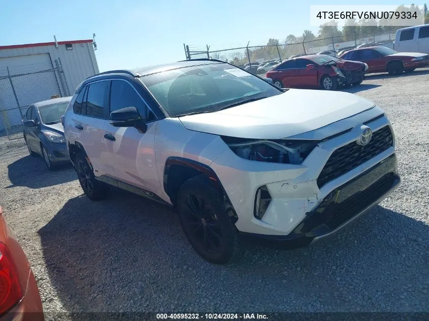 2022 Toyota Rav4 Hybrid Xse VIN: 4T3E6RFV6NU079334 Lot: 40595232