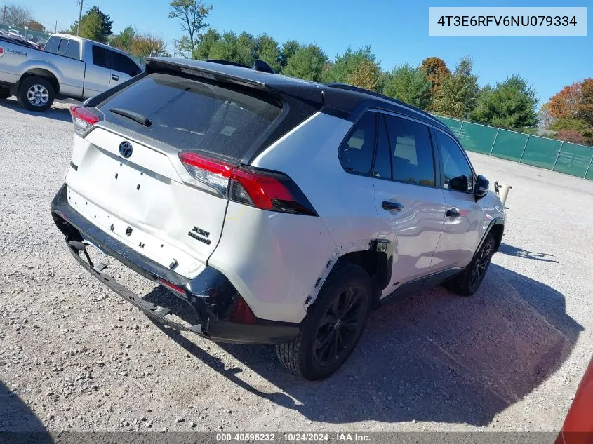 2022 Toyota Rav4 Hybrid Xse VIN: 4T3E6RFV6NU079334 Lot: 40595232