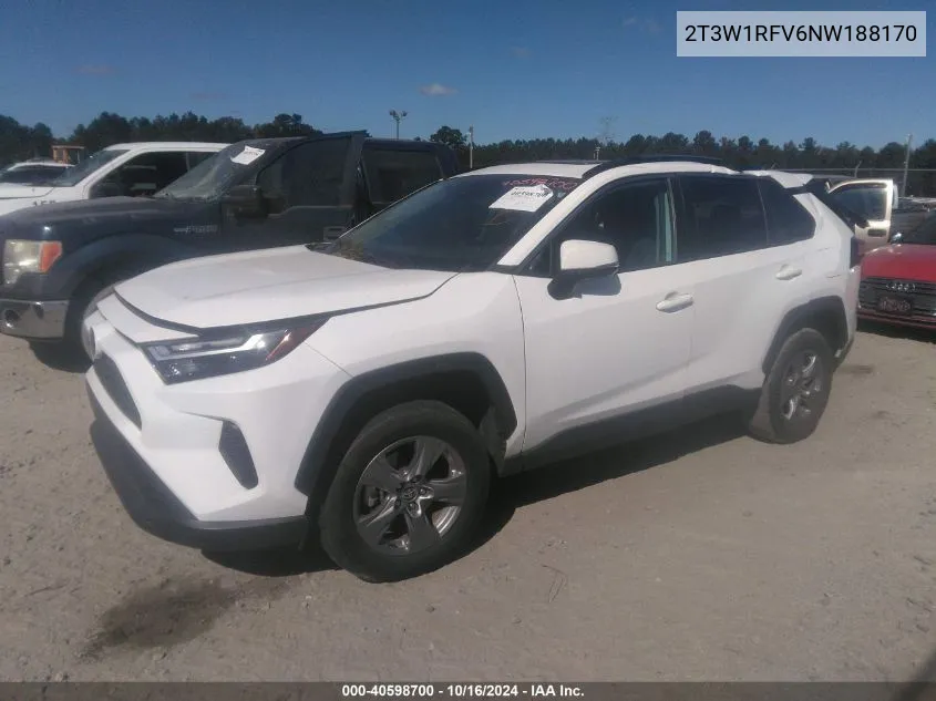 2022 Toyota Rav4 Xle VIN: 2T3W1RFV6NW188170 Lot: 40598700