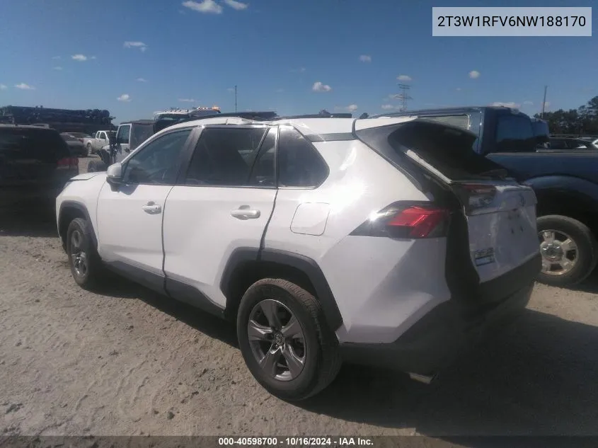 2022 Toyota Rav4 Xle VIN: 2T3W1RFV6NW188170 Lot: 40598700