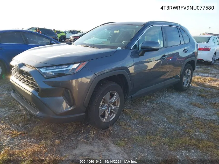 2022 Toyota Rav4 Hybrid Xle VIN: 4T3RWRFV9NU077580 Lot: 40601042