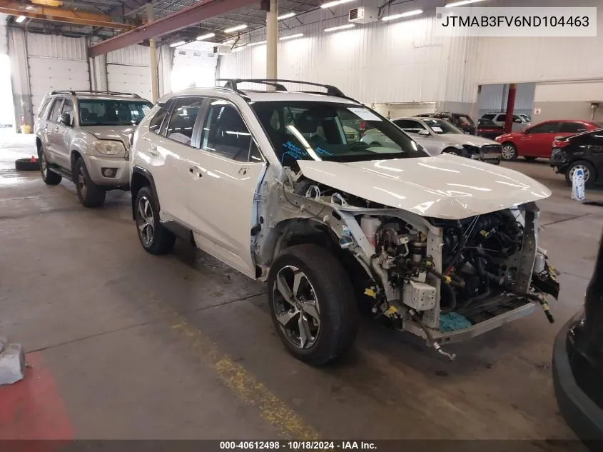 2022 Toyota Rav4 Prime Se VIN: JTMAB3FV6ND104463 Lot: 40612498