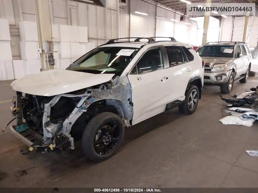 2022 Toyota Rav4 Prime Se VIN: JTMAB3FV6ND104463 Lot: 40612498