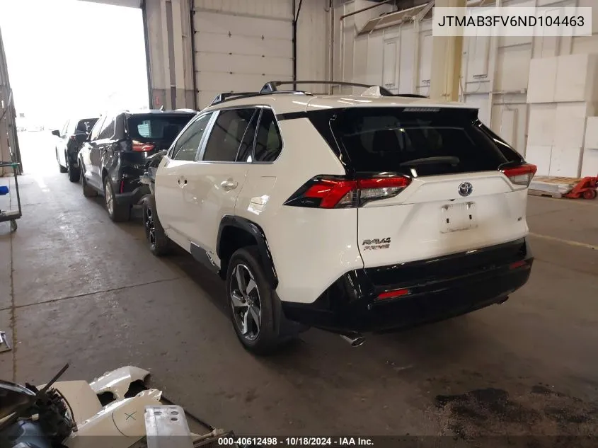 2022 Toyota Rav4 Prime Se VIN: JTMAB3FV6ND104463 Lot: 40612498