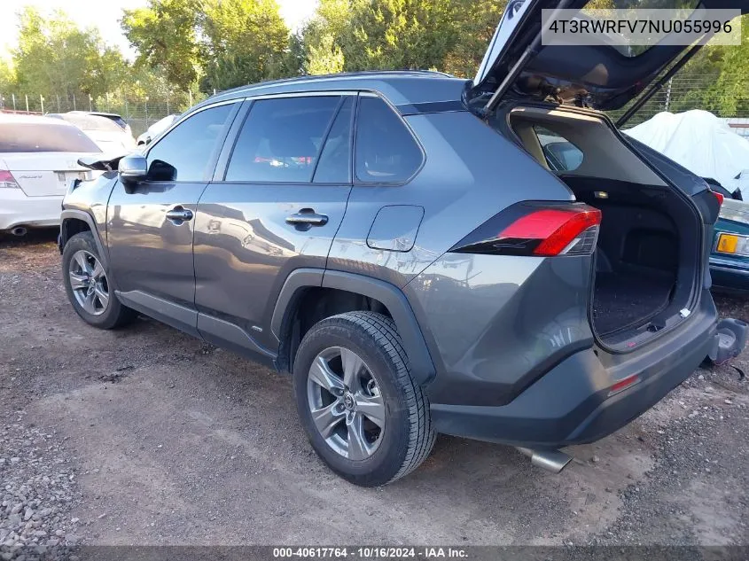 2022 Toyota Rav4 Hybrid Xle VIN: 4T3RWRFV7NU055996 Lot: 40617764