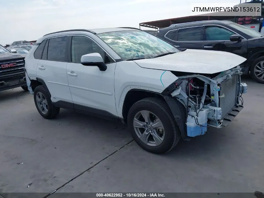 2022 Toyota Rav4 Hybrid Le VIN: JTMMWRFV5ND153612 Lot: 40622952