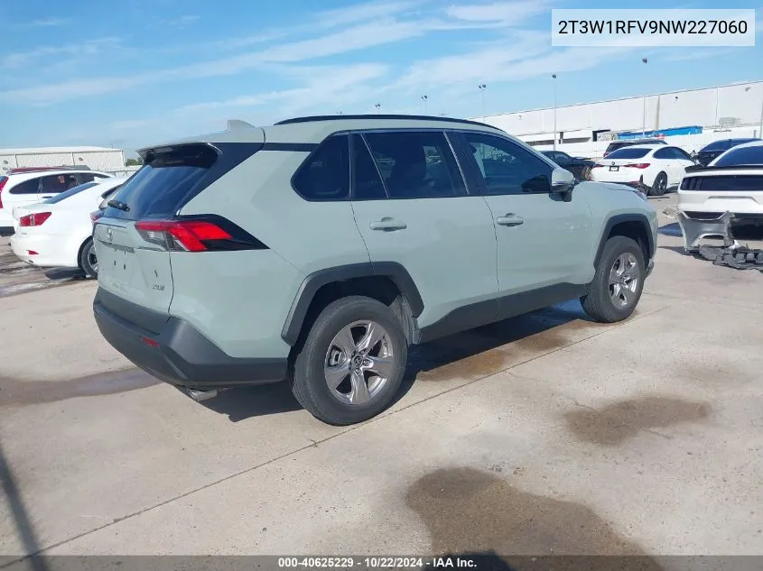 2022 Toyota Rav4 Xle VIN: 2T3W1RFV9NW227060 Lot: 40625229