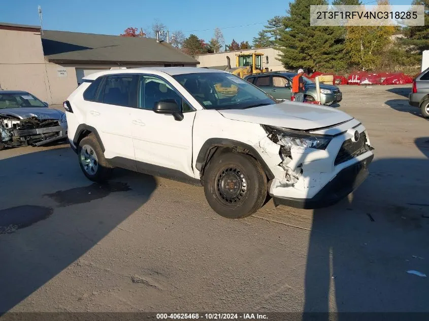 2022 Toyota Rav4 Le VIN: 2T3F1RFV4NC318285 Lot: 40625468