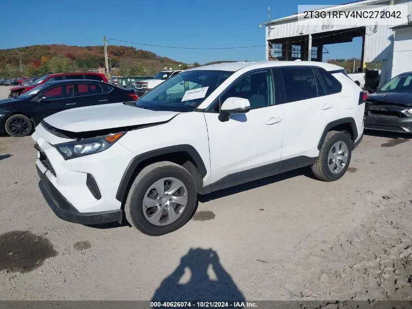 2022 Toyota Rav4 Le VIN: 2T3G1RFV4NC272042 Lot: 40626074