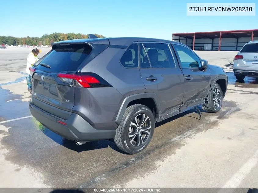 2022 Toyota Rav4 Le VIN: 2T3H1RFV0NW208230 Lot: 40626674