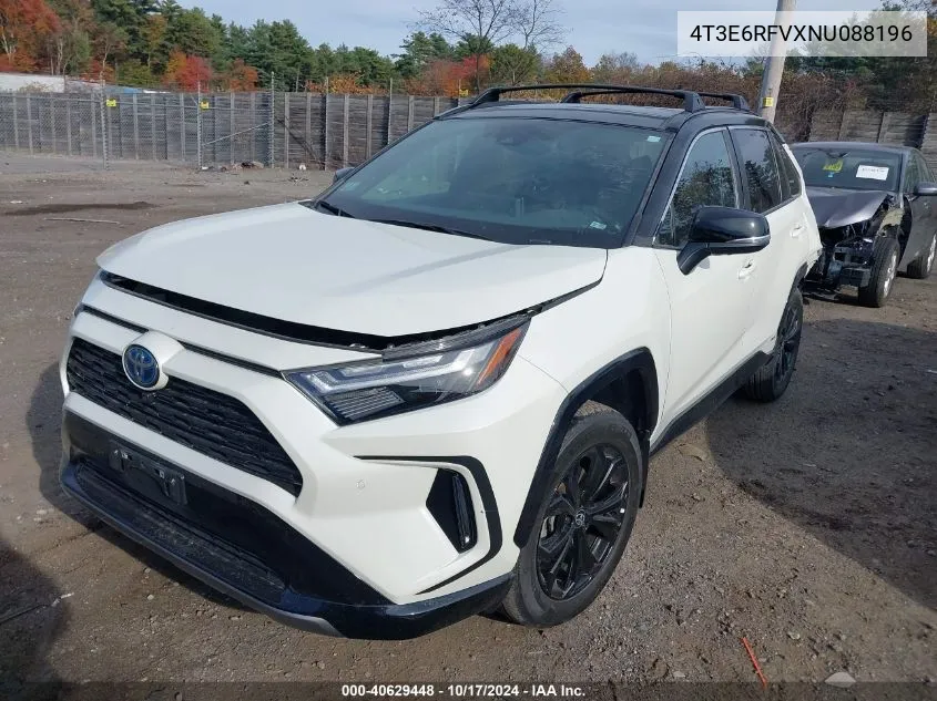 2022 Toyota Rav4 Hybrid Xse VIN: 4T3E6RFVXNU088196 Lot: 40629448