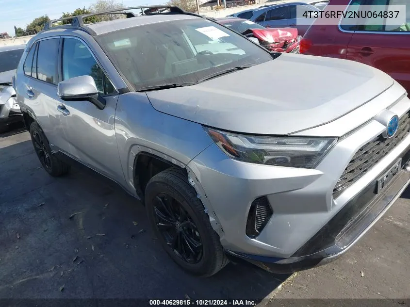 2022 Toyota Rav4 Hybrid Se VIN: 4T3T6RFV2NU064837 Lot: 40629815