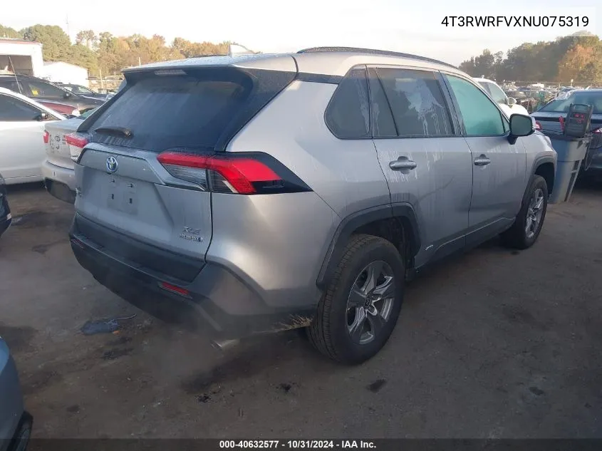 2022 Toyota Rav4 Hybrid Xle VIN: 4T3RWRFVXNU075319 Lot: 40632577