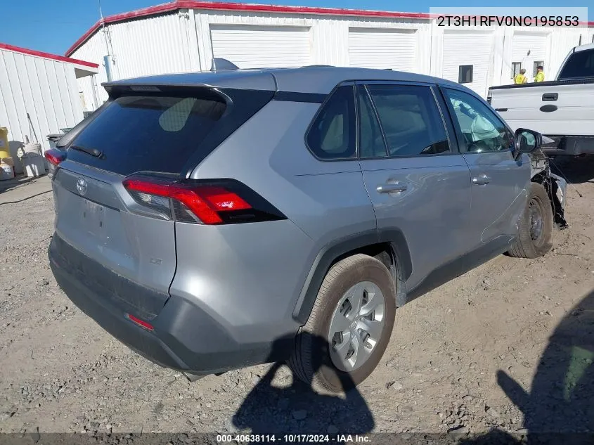 2022 Toyota Rav4 Le VIN: 2T3H1RFV0NC195853 Lot: 40638114