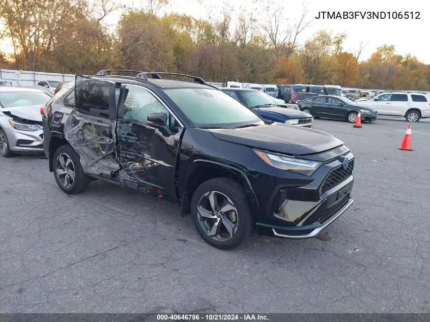 2022 Toyota Rav4 Prime Se VIN: JTMAB3FV3ND106512 Lot: 40646786