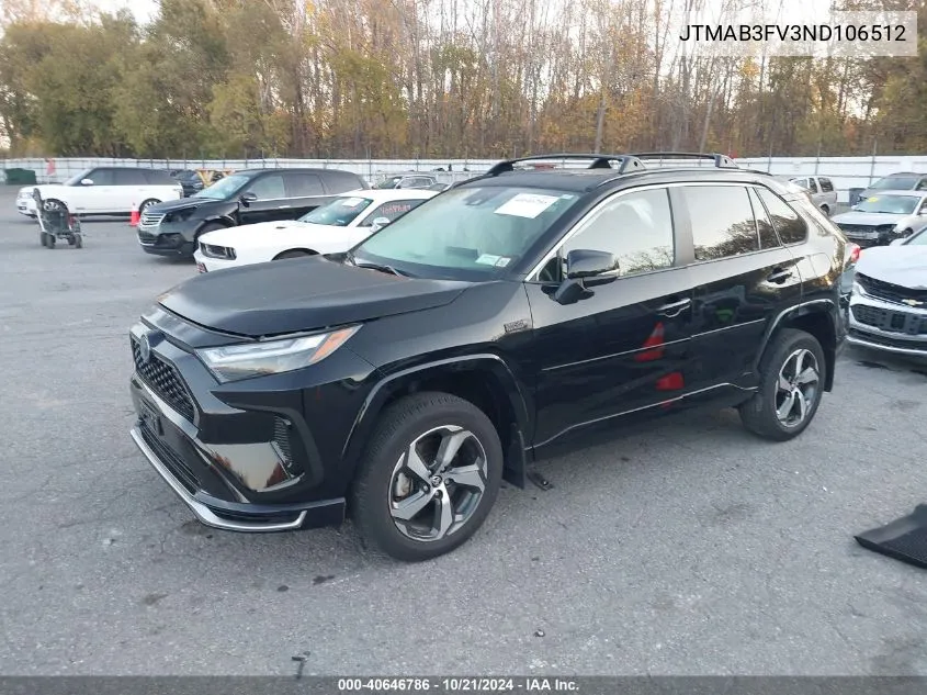 2022 Toyota Rav4 Prime Se VIN: JTMAB3FV3ND106512 Lot: 40646786