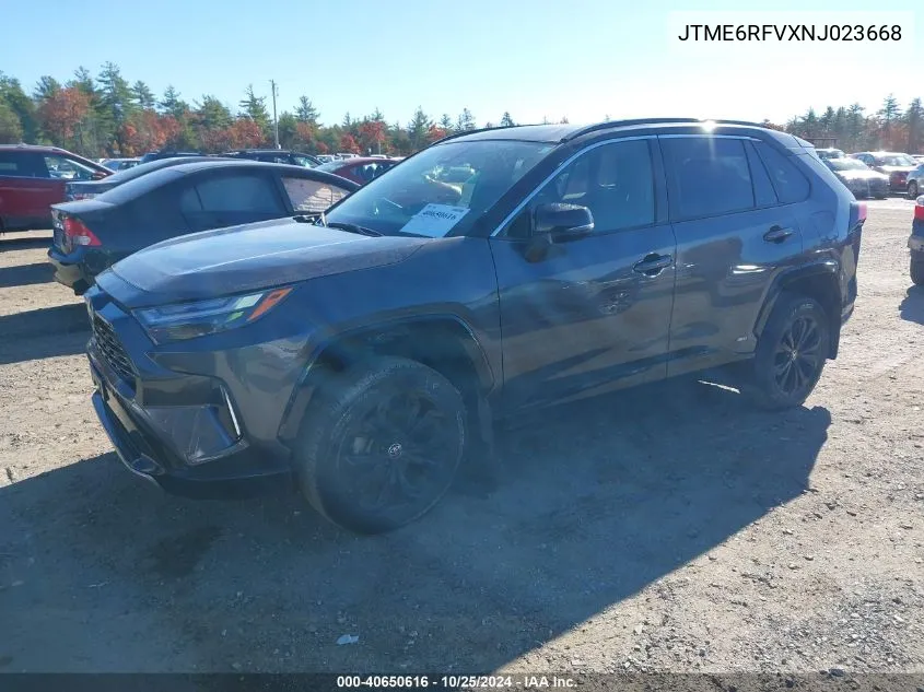 2022 Toyota Rav4 Hybrid Xse VIN: JTME6RFVXNJ023668 Lot: 40650616