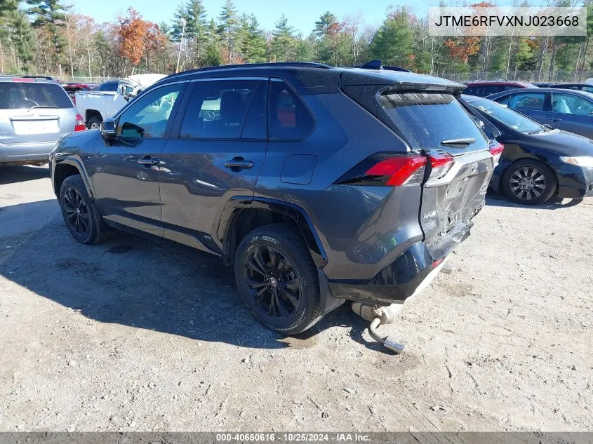 2022 Toyota Rav4 Hybrid Xse VIN: JTME6RFVXNJ023668 Lot: 40650616