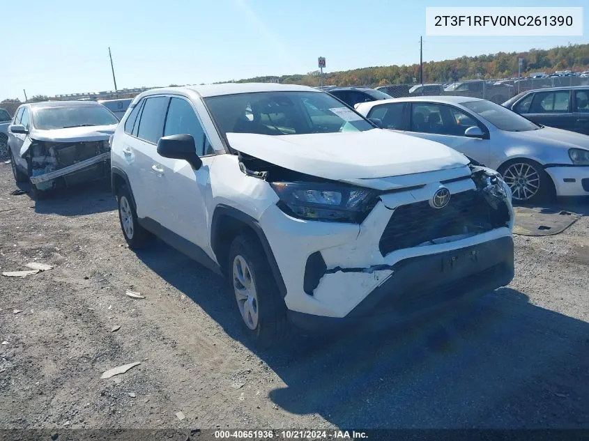 2022 Toyota Rav4 Le VIN: 2T3F1RFV0NC261390 Lot: 40651936