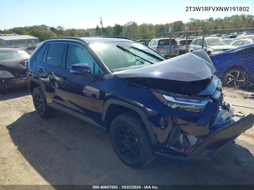 2022 Toyota Rav4 Xle VIN: 2T3W1RFVXNW191802 Lot: 40657682