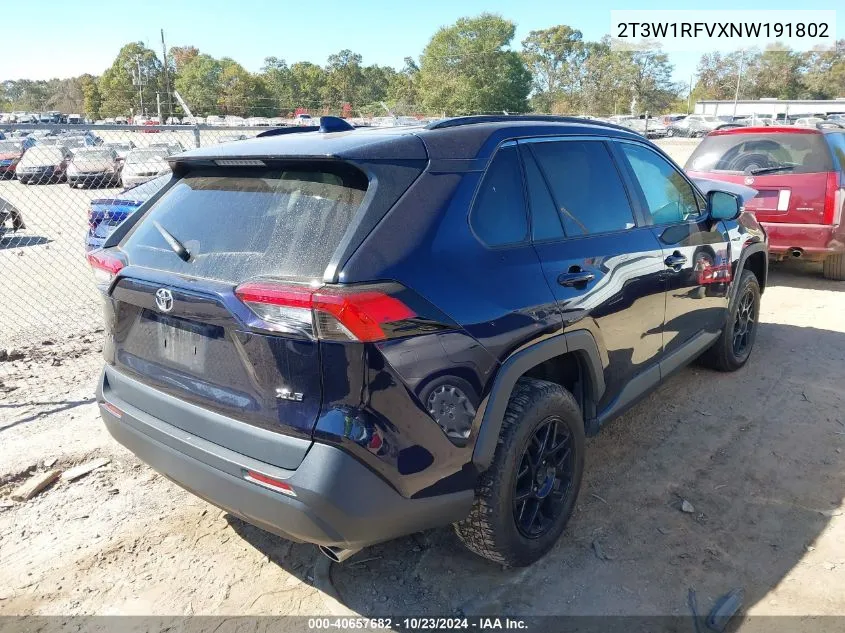 2022 Toyota Rav4 Xle VIN: 2T3W1RFVXNW191802 Lot: 40657682