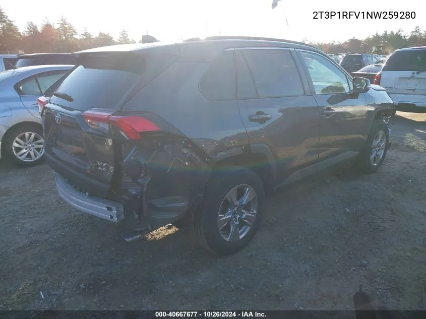 2022 Toyota Rav4 Xle VIN: 2T3P1RFV1NW259280 Lot: 40667677