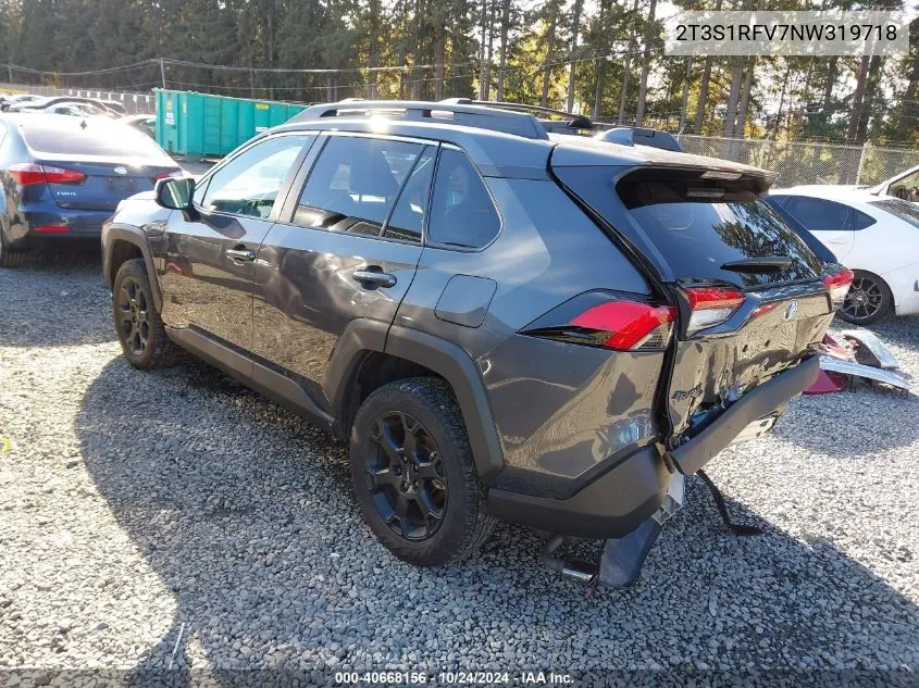 2022 Toyota Rav4 Trd Off Road VIN: 2T3S1RFV7NW319718 Lot: 40668156