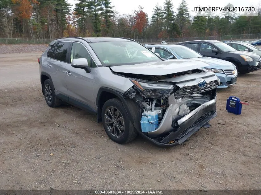 2022 Toyota Rav4 Hybrid Limited VIN: JTMD6RFV4NJ016730 Lot: 40683884