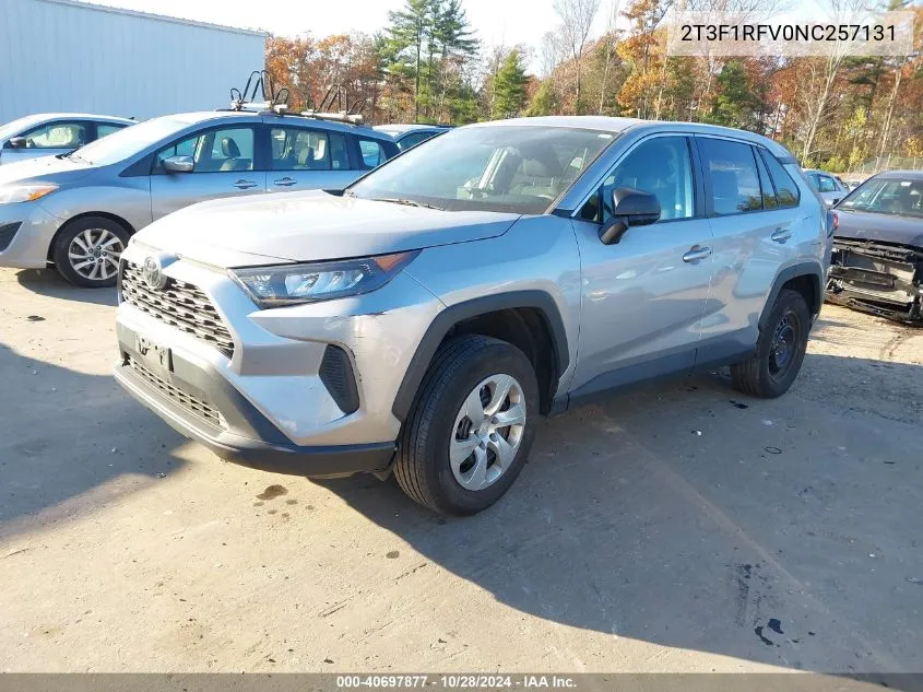 2022 Toyota Rav4 Le VIN: 2T3F1RFV0NC257131 Lot: 40697877