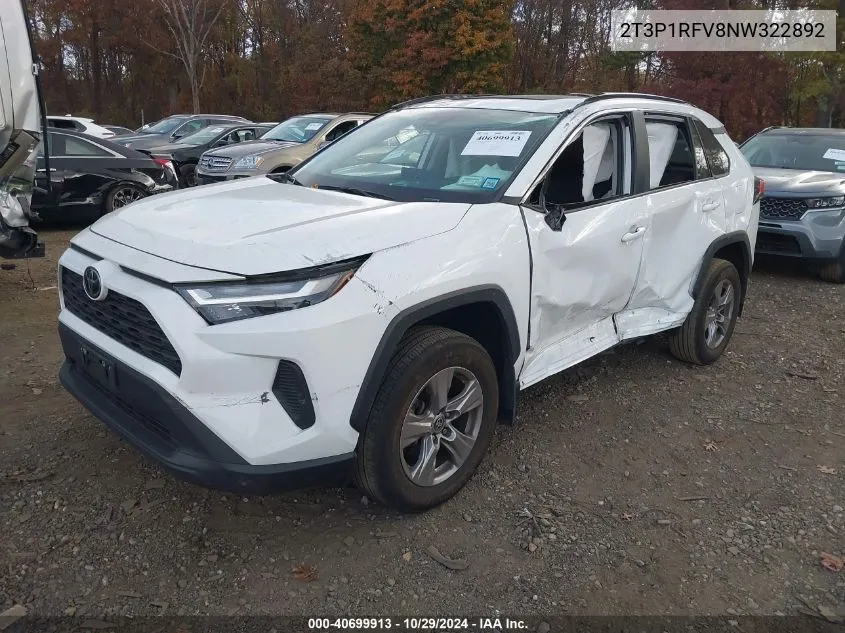 2T3P1RFV8NW322892 2022 Toyota Rav4 Xle