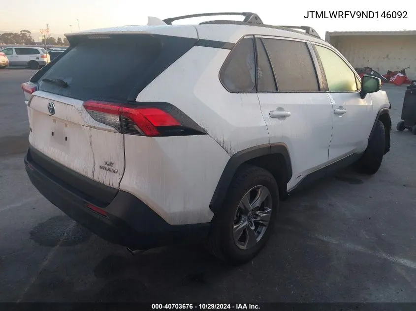 2022 Toyota Rav4 Le VIN: JTMLWRFV9ND146092 Lot: 40703676