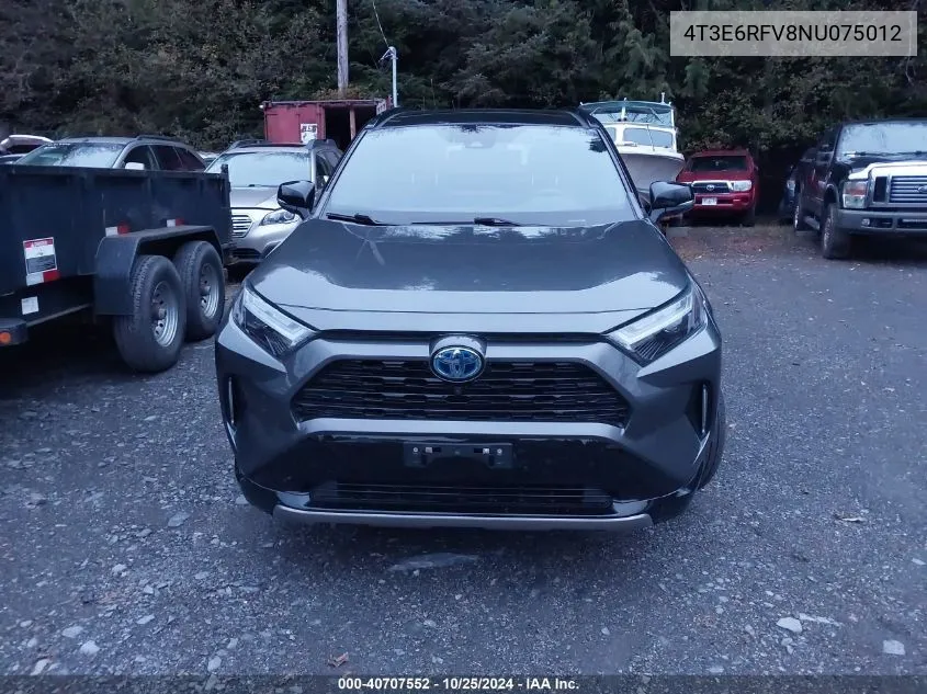 2022 Toyota Rav4 Hybrid Xse VIN: 4T3E6RFV8NU075012 Lot: 40707552