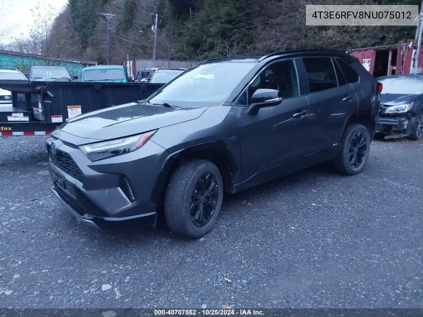 2022 Toyota Rav4 Hybrid Xse VIN: 4T3E6RFV8NU075012 Lot: 40707552