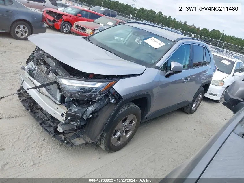 2T3W1RFV4NC211480 2022 Toyota Rav4 Xle