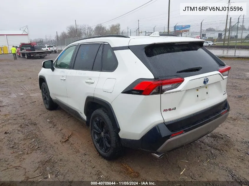 2022 Toyota Rav4 Hybrid Se VIN: JTM16RFV6NJ015596 Lot: 40709844