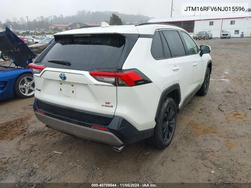 2022 Toyota Rav4 Hybrid Se VIN: JTM16RFV6NJ015596 Lot: 40709844