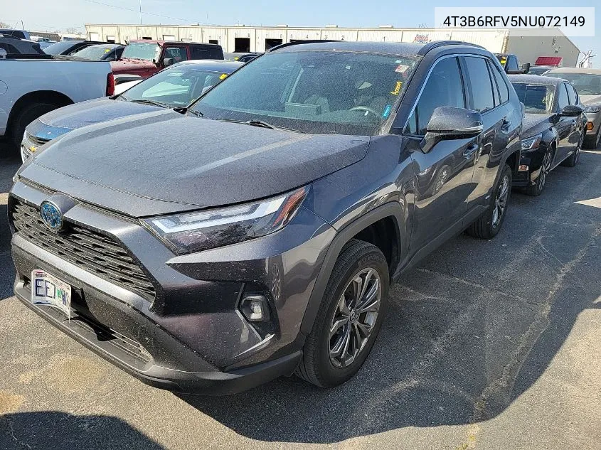 2022 Toyota Rav4 Xle Premium VIN: 4T3B6RFV5NU072149 Lot: 40727815