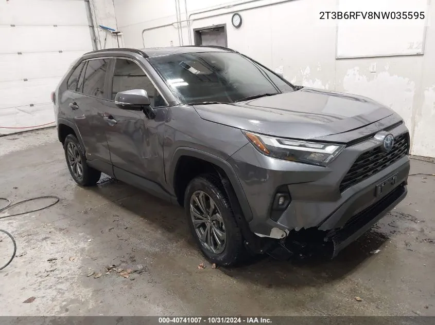 2022 Toyota Rav4 Hybrid Xle Premium VIN: 2T3B6RFV8NW035595 Lot: 40741007