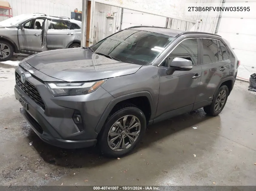 2022 Toyota Rav4 Hybrid Xle Premium VIN: 2T3B6RFV8NW035595 Lot: 40741007