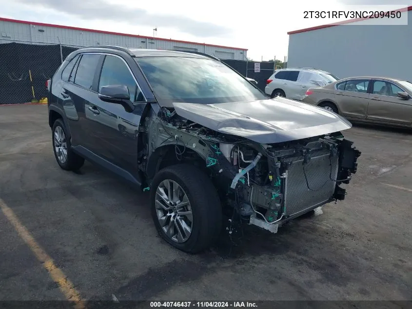 2T3C1RFV3NC209450 2022 Toyota Rav4 Xle Premium