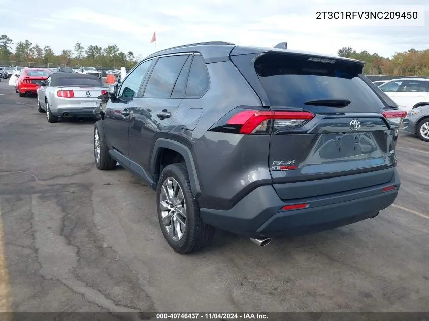 2022 Toyota Rav4 Xle Premium VIN: 2T3C1RFV3NC209450 Lot: 40746437