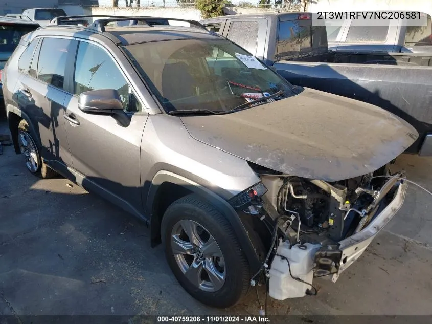 2T3W1RFV7NC206581 2022 Toyota Rav4 Xle