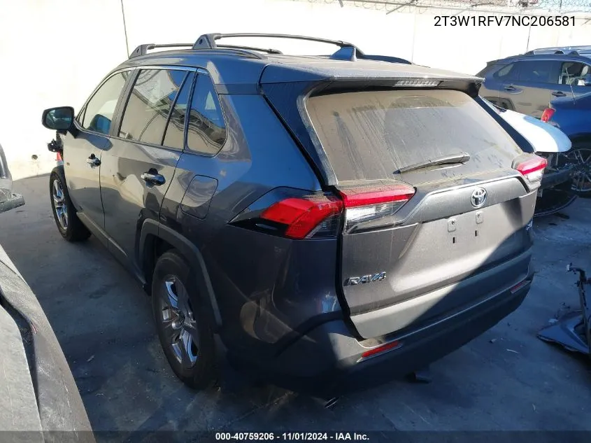 2T3W1RFV7NC206581 2022 Toyota Rav4 Xle