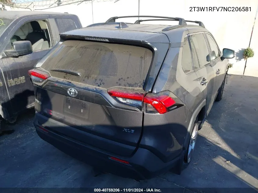 2T3W1RFV7NC206581 2022 Toyota Rav4 Xle