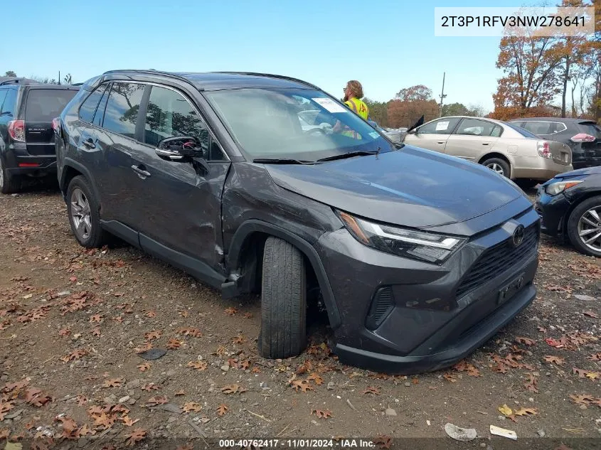 2022 Toyota Rav4 Xle VIN: 2T3P1RFV3NW278641 Lot: 40762417