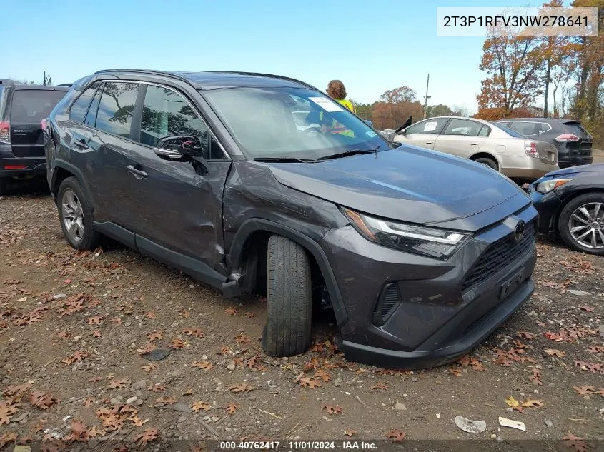 2022 Toyota Rav4 Xle VIN: 2T3P1RFV3NW278641 Lot: 40762417