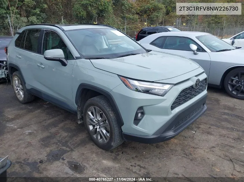 2022 Toyota Rav4 Xle Premium VIN: 2T3C1RFV8NW226730 Lot: 40765227