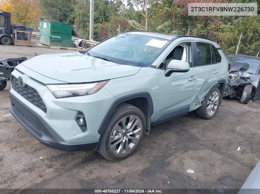 2022 Toyota Rav4 Xle Premium VIN: 2T3C1RFV8NW226730 Lot: 40765227